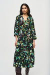 Abstract Print Georgette Maxi Dress <span>243901X<span>