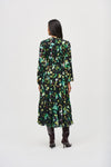 Abstract Print Georgette Maxi Dress <span>243901X<span>