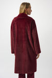 Merlot Red Faux Fur Coat <span>243902F25<span>