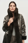 Faux Fur Reversible Chocolate Coat <span>243904<span>