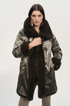 Faux Fur Reversible Chocolate Coat <span>243904<span>