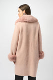 Rose Pink Thin Faux Fur Coat <span>243923F25<span>
