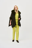 Faux Fur Trimmed One Size Knit Jacket <span>243930<span>