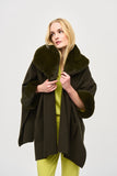 Faux Fur Trimmed One Size Knit Jacket <span>243930<span>