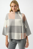Check 3/4 Sleeve Sweater<span>243948F25<span>