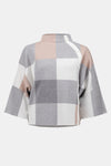 Check 3/4 Sleeve Sweater<span>243948F25<span>