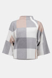 Check 3/4 Sleeve Sweater<span>243948F25<span>