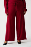 Cherry Red Glitter Knit Trousers <span>244922F25<span>