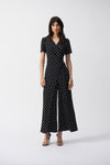 Polka Dot Wrapover Jersey Jumpsuit <span>251008<span>