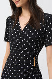 Polka Dot Wrapover Jersey Jumpsuit <span>251008<span>