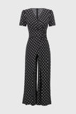 Polka Dot Wrapover Jersey Jumpsuit <span>251008<span>