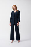 Textured Longline Navy Blazer <span>251082<span>