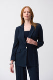 Textured Longline Navy Blazer <span>251082<span>