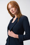 Textured Longline Navy Blazer <span>251082<span>