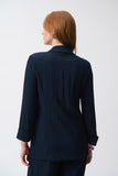 Textured Longline Navy Blazer <span>251082<span>