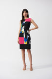 Abstract Face Print Shift Dress <span>251177<span>