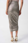 Gold And Pewter Metallic Jersey Draped Skirt <span>251283<span>