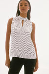 Polka Dot Sleeveless Blouse <span>251749<span>