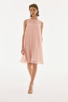 Georgette Pleated Soft Pink Dress <span>251767<span>