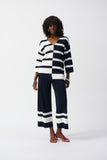 Striped Navy/White V Neck Sweater <span>251914<span>