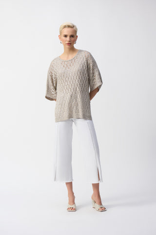 Sequin Short Sleeve Sweater <span>251928<span>