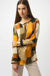 Print Long Sleeve Satin Blouse <span>253011<span>