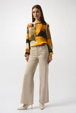 Print Long Sleeve Satin Blouse <span>253011<span>