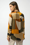 Print Long Sleeve Satin Blouse <span>253011<span>