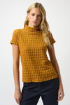 Gold Waffle Short Sleeve Top <span>253256<span>