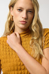 Gold Waffle Short Sleeve Top <span>253256<span>
