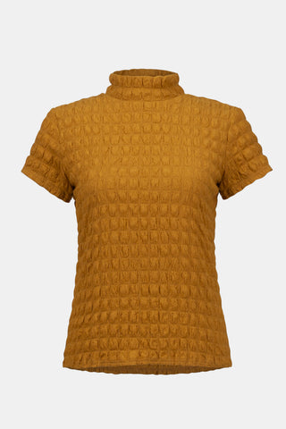 Gold Waffle Short Sleeve Top <span>253256<span>