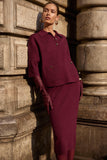 Claret Button Sweater <span>253962<span>