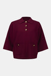 Claret Button Sweater <span>253962<span>
