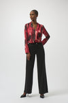 Cherry Red Print Blouse <span>254161<span>
