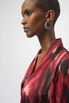Cherry Red Print Blouse <span>254161<span>