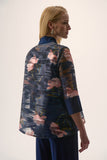 One Button Floral Print Jacket <span>254729<span>