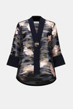 One Button Floral Print Jacket <span>254729<span>