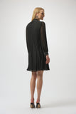 Black Pleated Dress With Studded Detail <span>254902<span>