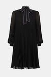Black Pleated Dress With Studded Detail <span>254902<span>