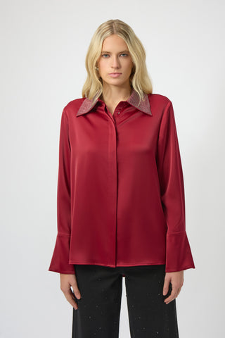 Cherry Sequin Collar Shirt <span>254926<span>