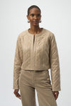 Faux Leather Jacket With Stud Detail <span>254929<span>