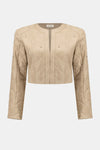 Faux Leather Jacket With Stud Detail <span>254929<span>