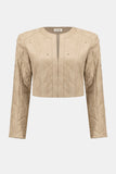 Faux Leather Jacket With Stud Detail <span>254929<span>