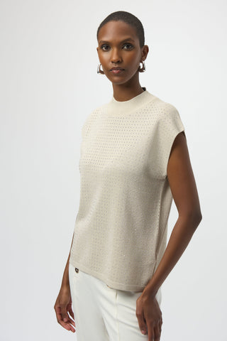 Metallic Studded Sleeveless Top <span>254935<span>