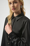 Black Sequin Shirt With Cowl Back And Diamante Detail <span>254967<span>