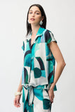 Print Satin Blouse <span>261065<span>