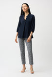 Navy And White Print Trouser <span>261225<span>
