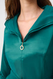 Emerald Green Taffeta Dress <span>261719F26<span>