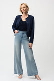 Navy Suede Stud Jacket <span>261909<span>