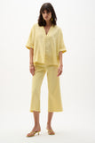 Yellow Wide Leg Crop Jean <span>262918<span>